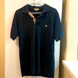 Black Burberry Polo Shirt